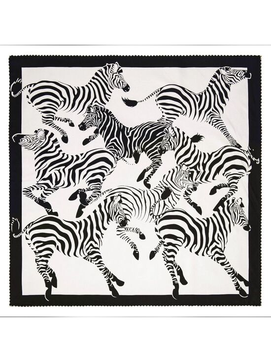 Carolina Lemke Accessories - Carolina Lemke Wild Stripes Silk Scarf With Hand Rolled Edges - 044